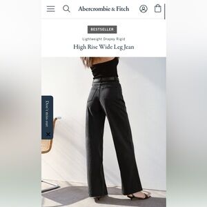 New: Abercrombie & Fitch | High Rise Black Jeans | Size 28